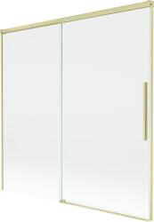 Mexen Rox kádparaván 2-szárnyú tolóajtóval 160 x 150 cm, átlátszó, arany szálcsiszolt - 8C9-160-001-55-00 (8C9-160-001-55-00)