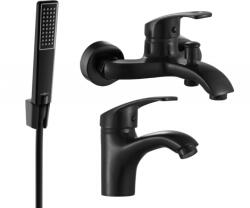 Mexen Fabia R72 fürdőkád készlet, fekete - 746503R72-70 (746503R72-70)