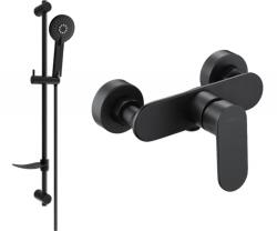 Mexen Milo DF40 zuhanycsaptelep zuhanyszettel, fekete - 7134R40-70 (7134R40-70)