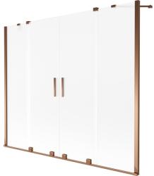 Mexen Velar Duo kétszárnyú toló kádparaván 200 x 150 cm, jégvirág, rózsaarany - 896-200-000-32-60 (896-200-000-32-60)