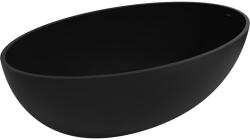 Mexen Prato szabadon álló kád konglomerátumból 170 x 100 cm, fekete matt - 57251701070 (57251701070)