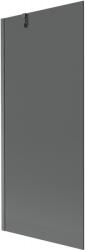 Mexen Next új fürdőkád paraván 1 szárnyú 80 x 150 cm, grafit, szálcsiszolt gun gray - 895-080-000-00-40-66 (895-080-000-00-40-66)