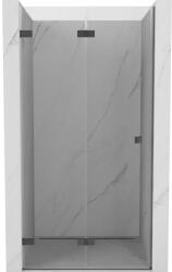 Mexen Lunar-F összecsukható zuhanyajtó balos 80 cm, átlátszó, gunmetal - 836-080-000-95-00-L (836-080-000-95-00-L)