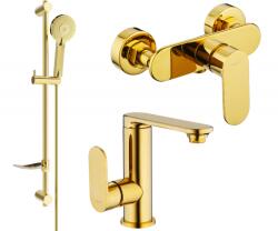 Mexen Milo DF40 zuhanykészlet, arany - 713054DF40-50 (713054DF40-50)