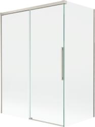 Mexen Rox 2-szárnyú toló fürdőkád paraván 120 + 70 x 150 cm, átlátszó, szálcsiszolt nikkel - 8C9-120-070-97-00 (8C9-120-070-97-00)
