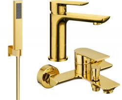 Mexen Alfa R02 fürdőkád csaptelep készlet, arany - 745703R02-50 (745703R02-50)