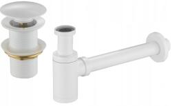  Mexen félszifon kerek mosdóhoz klik-klak leeresztővel, túlfolyó nélküli, fehér - 7991050-20 (7991050-20)