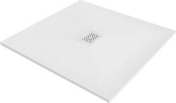 Mexen Hugo SMC négyzet alakú zuhanytálca 100 x 100 cm, fehér, fehér takaróelem - 42101010-W (42101010-W)