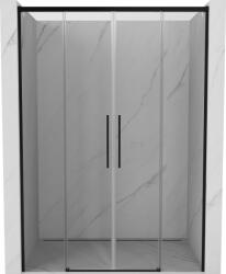 Mexen Rox Duo tolóajtós zuhanykabin 140 cm, átlátszó, fekete - 8C2-140-002-70-00 (8C2-140-002-70-00)