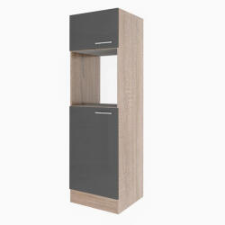 Leziter Yorki 60 Kamra Szekrény - Sonoma Tölgy Korpusz, Selyemfényű Antracit Front