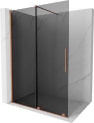 Mexen Velar tolóajtós zuhanyfal Walk-in 160 x 200 cm, grafit 8 mm, polírozott réz - 871-160-000-43-65 (871-160-000-43-65)