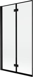 Mexen Mist 2-paneles balra nyíló fürdőszobai válaszfal, 100 x 150 cm, fekete keret, fekete - 8A9-100-002-70-70-L (8A9-100-002-70-70-L)