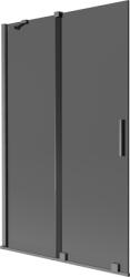 Mexen Velar 2-szárnyú, tolható fürdőkádparaván 110 x 150 cm, grafit, gun gray kefélt - 896-110-000-41-66 (896-110-000-41-66)
