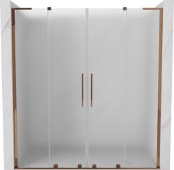 Mexen Velar L Duo tolóajtós zuhanyzó 180 cm, homályos üveg, rózsaszín arany - 871-180-003-32-60 (871-180-003-32-60)