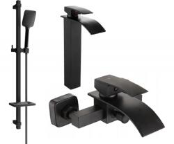 Mexen Aries DQ62 fürdőkád szett, fekete - 744813DQ62-70 (744813DQ62-70)