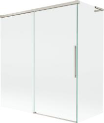 Mexen Rox L kádra szerelhető kétrészes tolóajtós zuhanyfal 150 + 70 x 150 cm, átlátszó, matt nikkel - 8C9L-150-070-97-00 (8C9L-150-070-97-00)