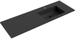 Mexen Otis pultba süllyeszthető mosdókagyló jobb oldali 141 x 46, 5 cm, fekete matt - 25181471P (25181471P)