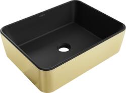 Mexen Catia mosdó felső szekrényre 48 x 37 cm, fekete matt/arany - 21314876 (21314876)