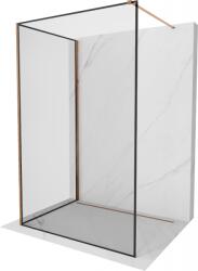 Mexen Kioto zuhanyfal Walk-in 120 x 80 cm, fekete keret, rózsaarany - 800-120-212-60-70-080 (800-120-212-60-70-080)