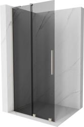 Mexen Velar L tolóajtós zuhanyfal Walk-in 110 x 200 cm, grafit 8 mm, szálcsiszolt nikkel - 871-110-003-43-97 (871-110-003-43-97)