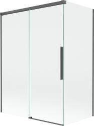 Mexen Rox kétszárnyú toló zuhanyfal 120 + 70 x 150 cm, átlátszó, szálcsiszolt fegyver szürke - 8C9-120-070-66-00 (8C9-120-070-66-00)