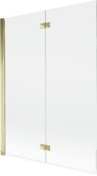 Mexen Mist 2-paneles bal parawan, bal oldal, 130 x 150 cm, átlátszó, arany - 8A9-130-002-50-00-L (8A9-130-002-50-00-L)