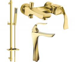 Mexen Estrella DQ02 fürdőkád készlet, arany - 72313DQ02-50 (72313DQ02-50)