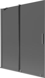 Mexen Velar kádparaván 2-szárnyú tolóajtó 140 x 150 cm, grafit, gunmetal - 896-140-000-41-95 (896-140-000-41-95)