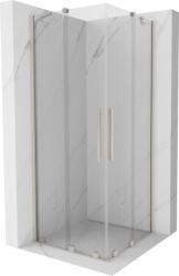 Mexen Velar Duo tolóajtós zuhanykabin 80 x 80 cm, átlátszó, selyemfényű nikkel - 871-080-080-02-97 (871-080-080-02-97)