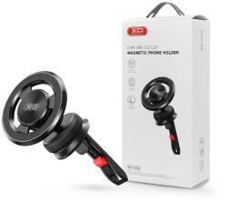 XO univerzális szellőzőrácsba illeszthető mágneses autós tartó - XO C130 Magnetic Air Outlet Phone Holder - fekete (XO845729) (XO845729)