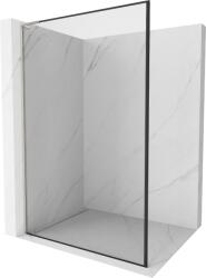 Mexen Kioto L walk-in zuhanyfal 90 x 200 cm, fekete keret, szálcsiszolt nikkel - 800-090-103-97-70 (800-090-103-97-70)