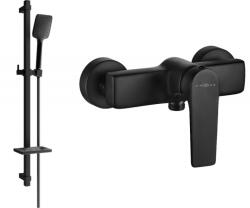 Mexen Lynx DQ62 zuhanycsaptelep zuhanykészlettel, fekete - 74594DQ62-70 (74594DQ62-70)