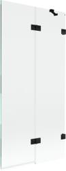 Mexen Lunar kádparaván 2-szárnyú jobb 90 x 150 cm, átlátszó, fekete - 897-090-100-70-00-P (897-090-100-70-00-P)