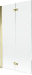 Mexen Mist kádparaván, 2 szárnyú, balos, 100 x 150 cm, átlátszó, arany - 8A9-100-002-50-00-L (8A9-100-002-50-00-L)