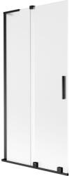 Mexen Velar L fürdőkádparaván 2-szárnyú tolóajtós 95 x 150 cm, matt, fekete - 896-095-003-31-70 (896-095-003-31-70)
