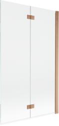 Mexen Mist 2-szárnyú, jobb oldali, 110 x 150 cm-es fürdőszobai paraván, átlátszó, csiszolt réz - 8A9-110-002-65-00-P (8A9-110-002-65-00-P)
