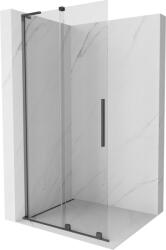 Mexen Velar L Tolható Walk-in zuhanyfal 100 x 200 cm, átlátszó 8 mm, szálcsiszolt gun szürke - 871-100-003-03-66 (871-100-003-03-66)