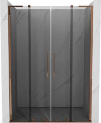 Mexen Velar L Duo toló zuhanyajtó 160 cm, grafit, rózsaarany - 871-160-003-42-60 (871-160-003-42-60)