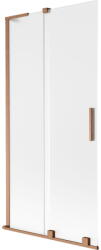 Mexen Velar L kétajtós, 2-szárnyas zuhanyfal, tolható 95 x 150 cm, fagy, kefe réz - 896-095-003-31-65 (896-095-003-31-65)