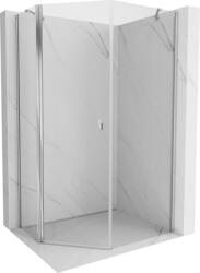 Mexen Mist aszimmetrikus, pentagonális zuhanykabin, 90 x 100 cm, átlátszó, króm - 8A8-090-100-01-00 (8A8-090-100-01-00)