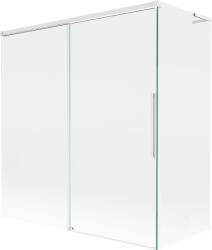 Mexen Rox L kétajtós, toló fürdőszobai paraván 150 + 70 x 150 cm, átlátszó, fehér - 8C9L-150-070-20-00 (8C9L-150-070-20-00)