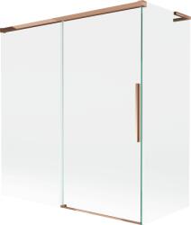 Mexen Rox L kádparaván 2 szárnyú toló 150 + 70 x 150 cm, átlátszó, rózsaarany - 8C9L-150-070-60-00 (8C9L-150-070-60-00)