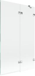 Mexen Lunar kétszárnyú, jobboldali, 110 x 150 cm-es kádparaván, áttetsző, króm - 897-110-100-01-00-P (897-110-100-01-00-P)