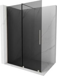 Mexen Velar toló zuhanyfal Walk-in 140 x 200 cm, grafit 8 mm, kefefény nikkel - 871-140-000-43-97 (871-140-000-43-97)