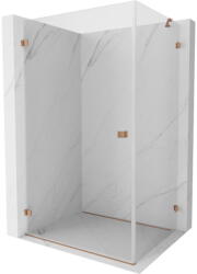 Mexen Lunar-B zuhanykabin, nyíló balos, 100 x 80 cm, áttetsző, matt réz - 832-100-080-65-00-L (832-100-080-65-00-L)