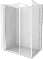 Mexen Kioto-F zuhanyfal Walk-in kerettel 170 x 120 cm, áttetsző 8 mm, fehér - 800-170-202-04-20-120 (800-170-202-04-20-120)