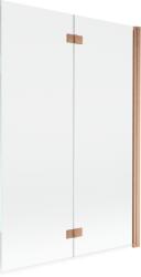 Mexen Mist 2-szárnyú jobboldali zuhanyfal 120 x 150 cm, átlátszó, csiszolt réz - 8A9-120-002-65-00-P (8A9-120-002-65-00-P)