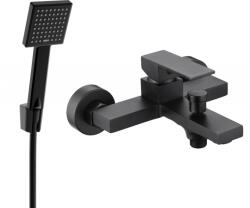 Mexen Uno R45 kád csaptelep zuhanyszettel, fekete - 7143R45-70 (7143R45-70)