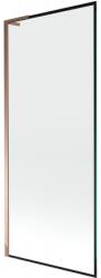 Mexen Next L fürdőszobai válaszfal, 1-szárnyú, 80 x 150 cm, fekete keret, rózsaszín arany - 895-080-000-03-70-60 (895-080-000-03-70-60)