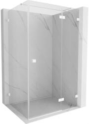 Mexen Lunar T jobboldali zuhanyfülke 125 x 80 cm, átlátszó, fehér - 834T-125-080-20-00-P (834T-125-080-20-00-P)